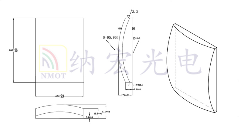 柱面透鏡圖例 柱面透鏡圖例